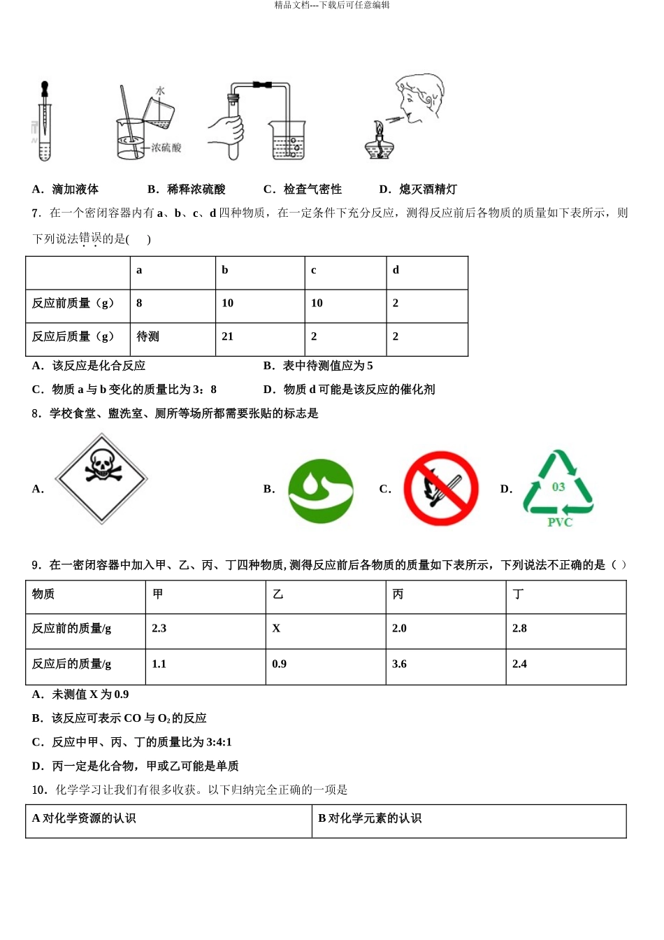 临沂市重点中学中考化学猜题卷含解析_第3页