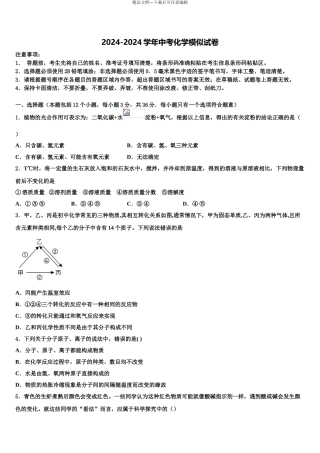 临沂市重点中学中考考前最后一卷化学试卷含解析