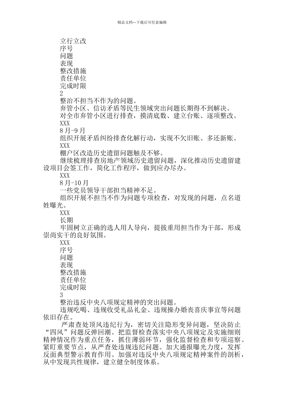 主题教育专项整治8个方面突出问题台账+报告共享_第2页