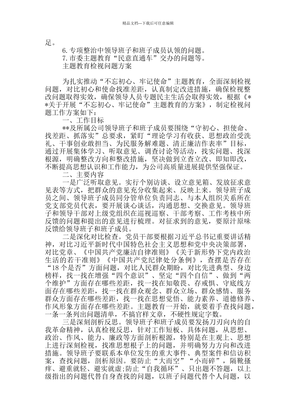 主题教育检视问题方案_第2页