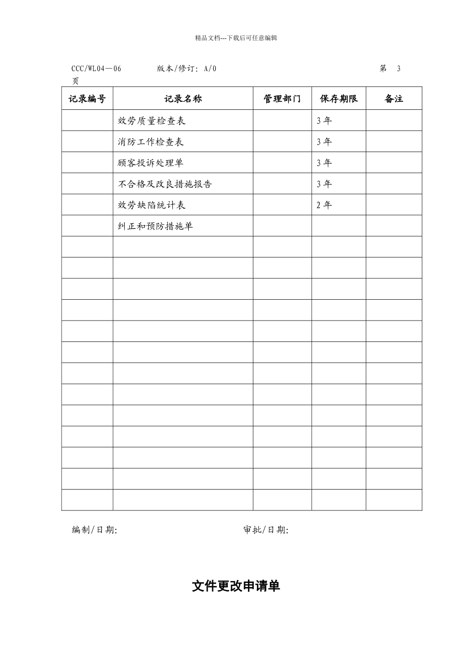 义乌小商品城物业质量表格全套表格大全_第3页