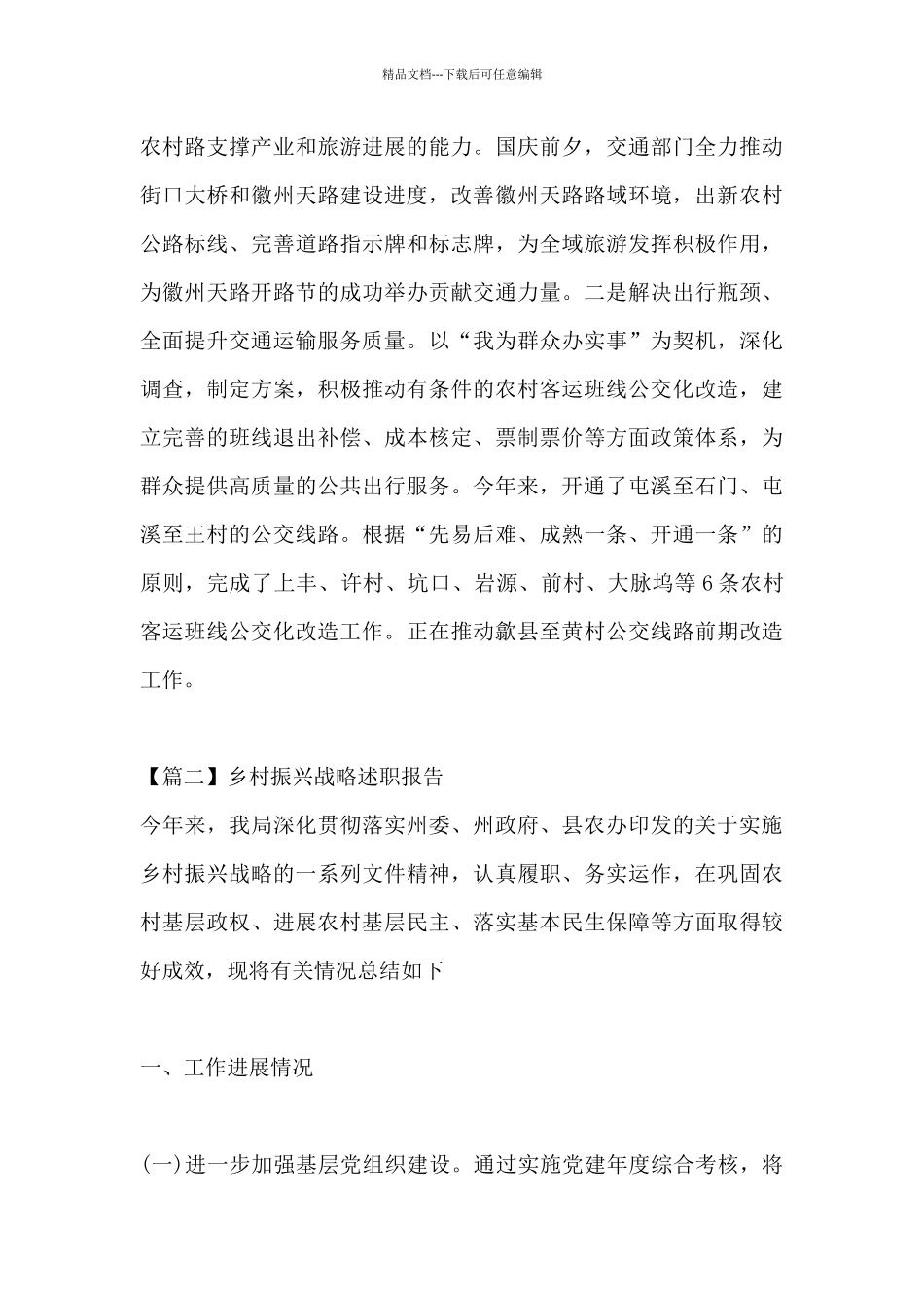 乡村振兴战略述职报告_第3页