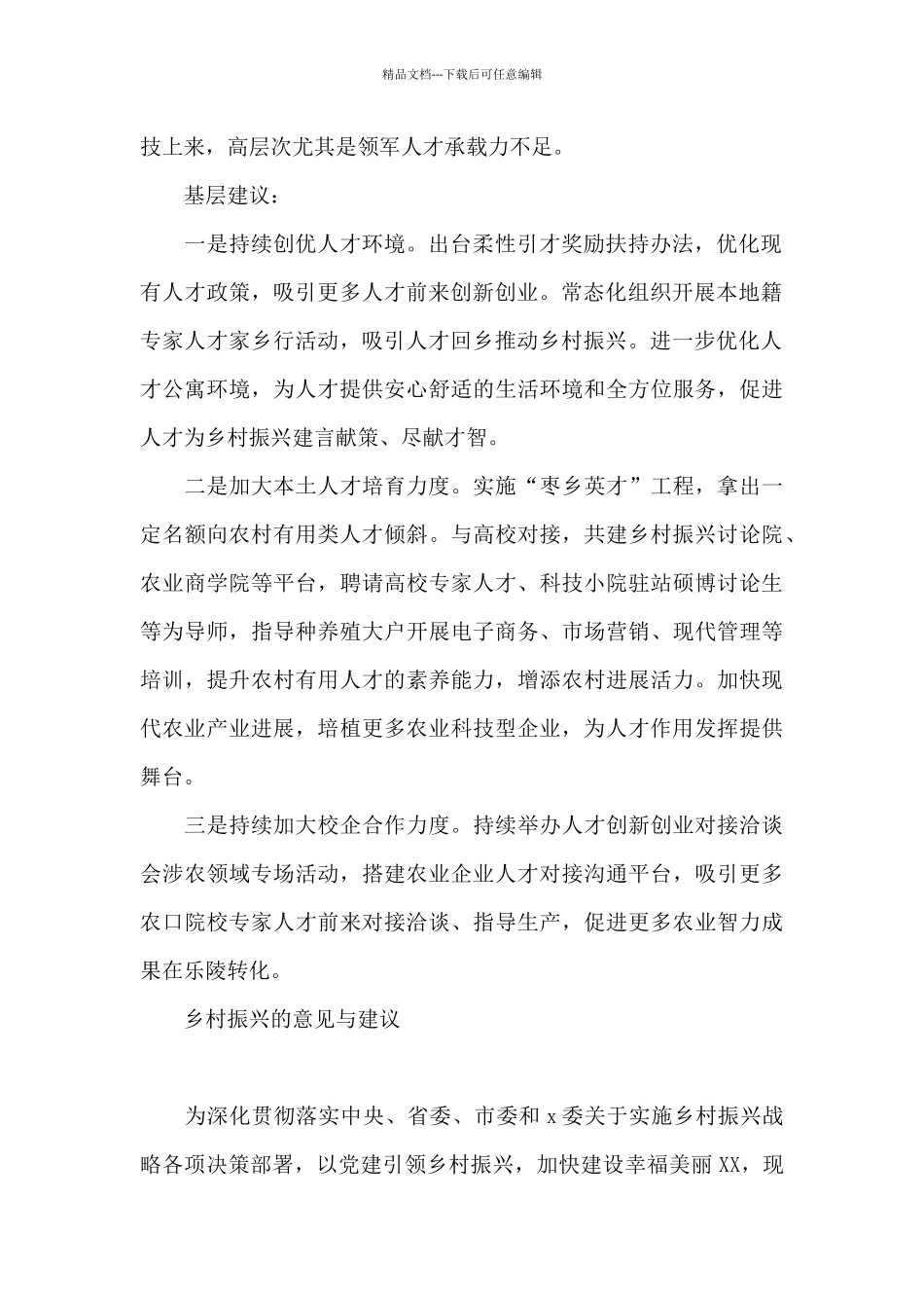 乡村振兴的意见与建议_第2页