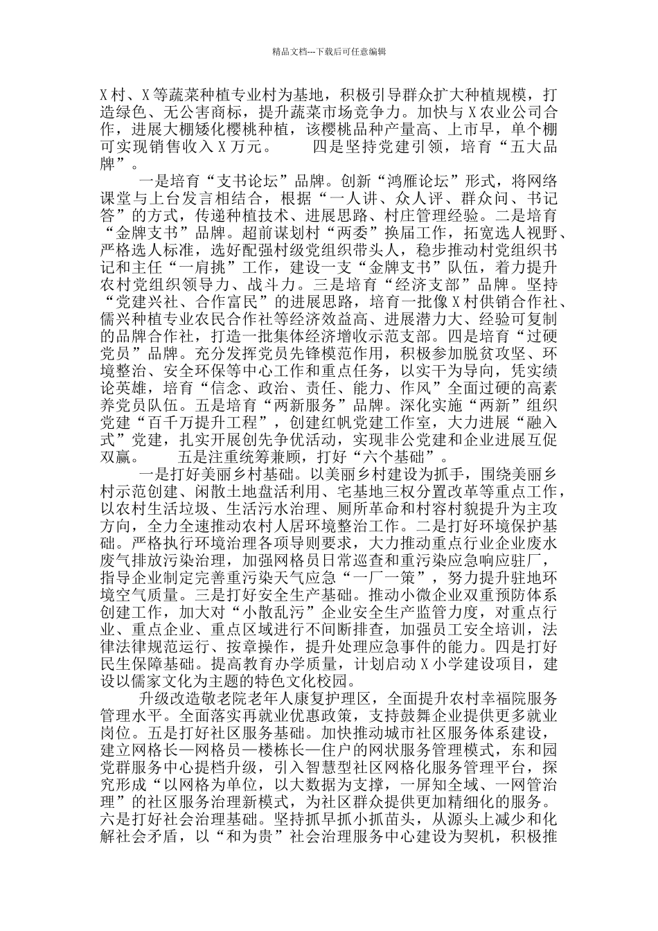 乡镇2024年度工作总结汇报_第3页