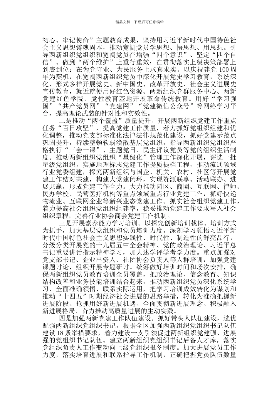 乡镇“两新”组织党工委2024年务虚会发言材料_第2页