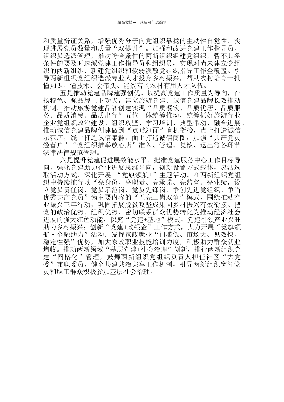 乡镇“两新”组织党工委2024年务虚会发言材料_第3页