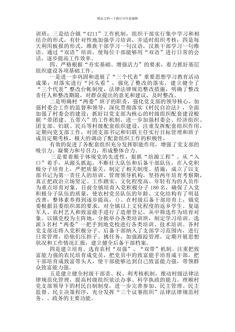 乡镇半年组织工作总结_第2页