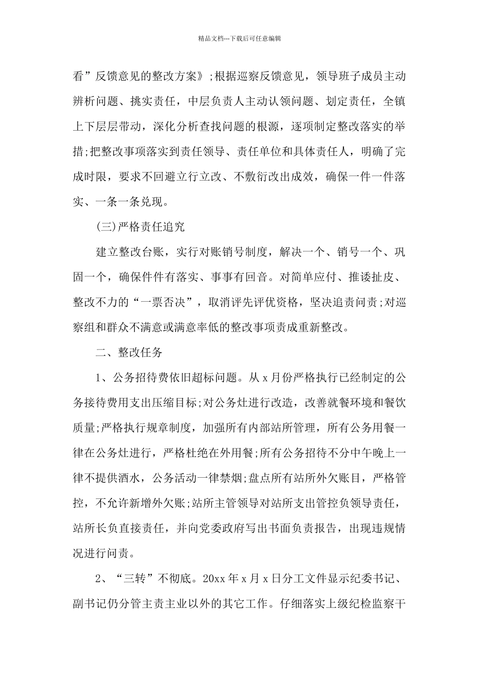 乡镇巡察整改落实情况报告_第2页