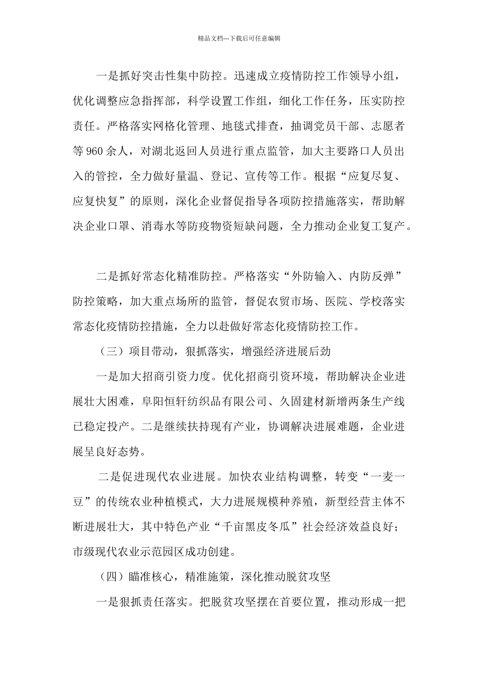 乡镇政府2024年工作总结_第2页