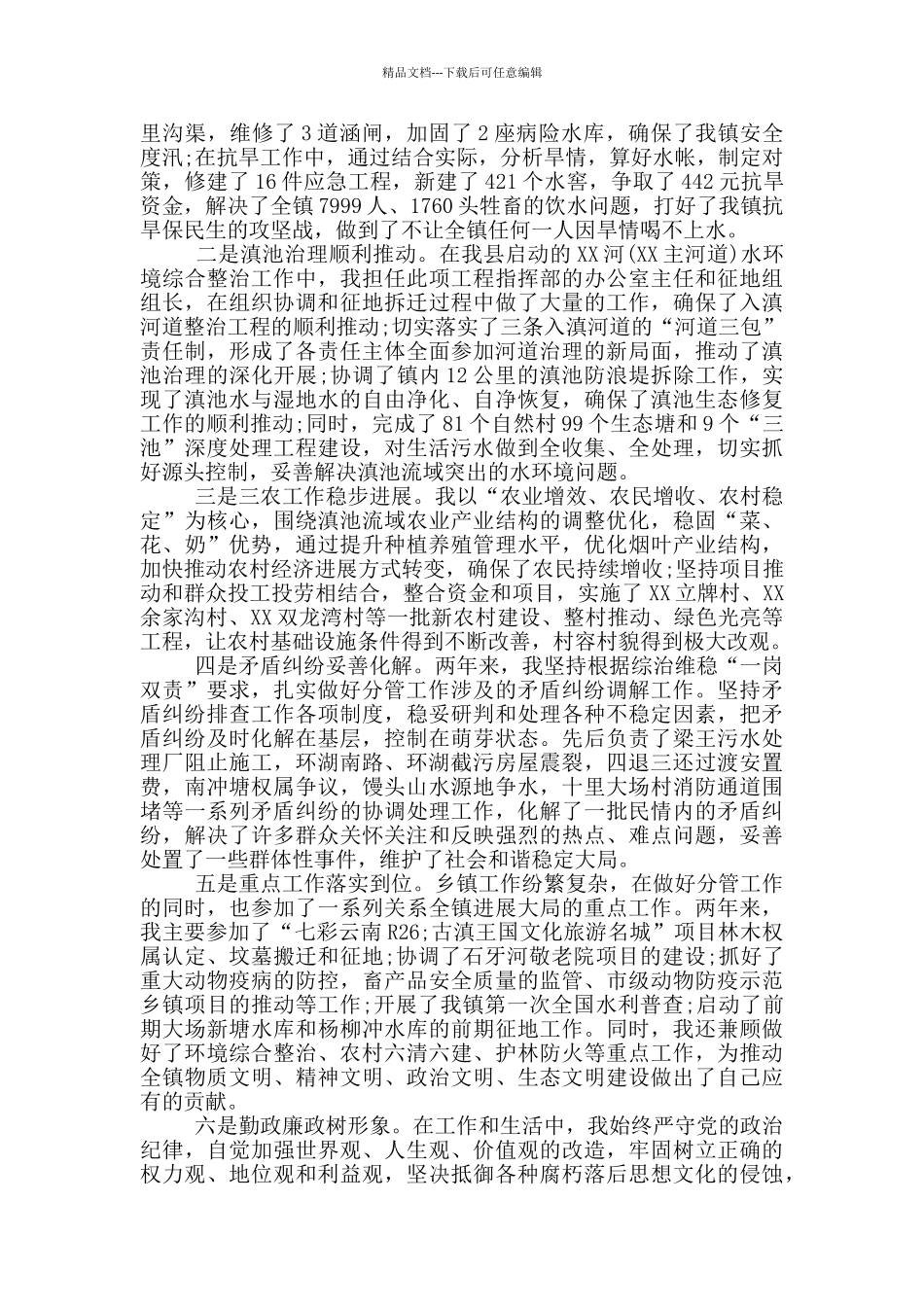 乡镇挂职干部年度工作总结报告范本集_第2页