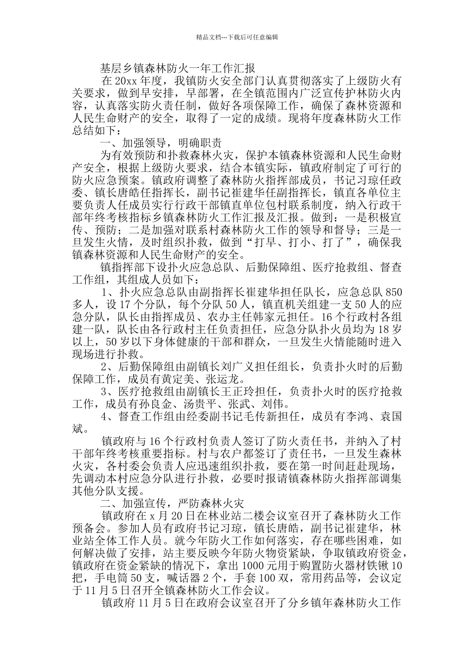 乡镇森林防水工作汇报_第3页