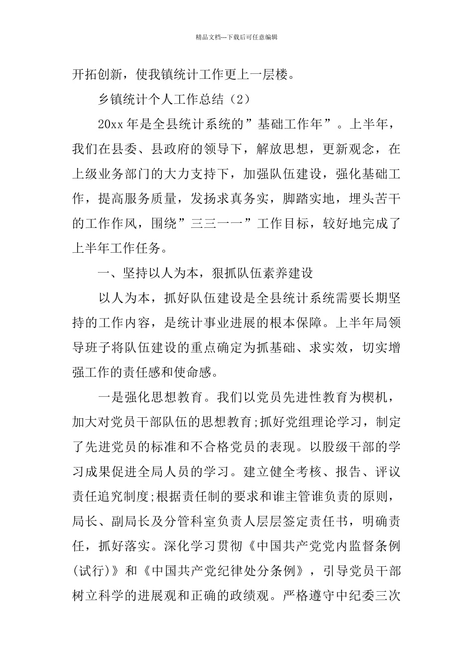 乡镇统计个人工作总结三篇_第3页