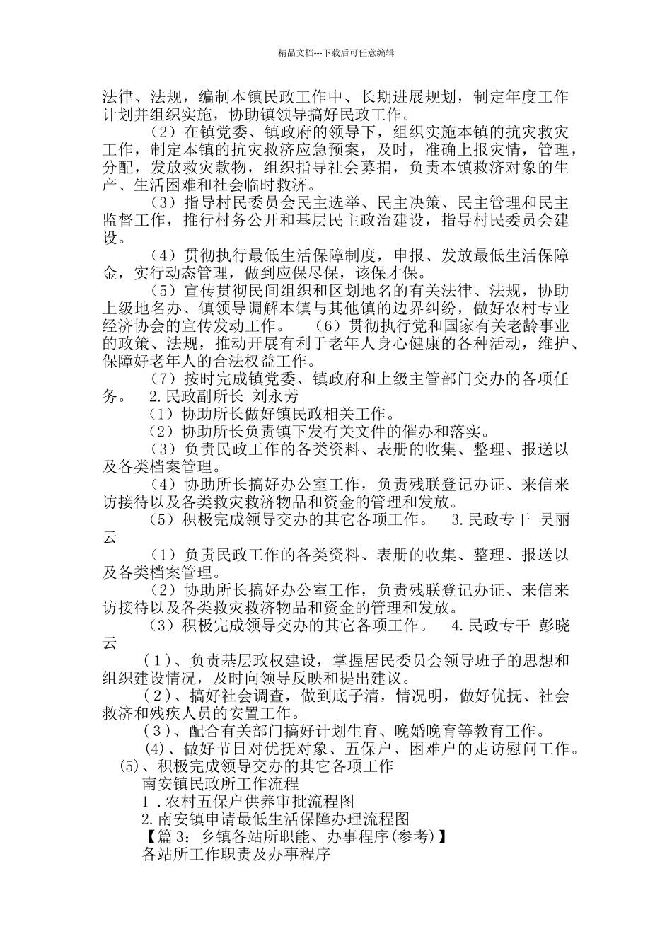 乡镇脱贫办岗位职责分工_第3页