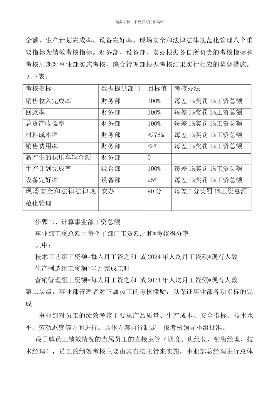 事业部绩效考核办法_第3页