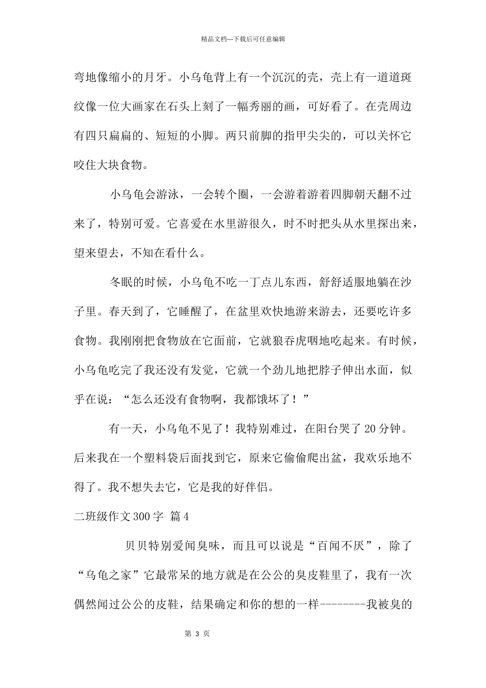 二年级作文300字集锦6篇_第3页