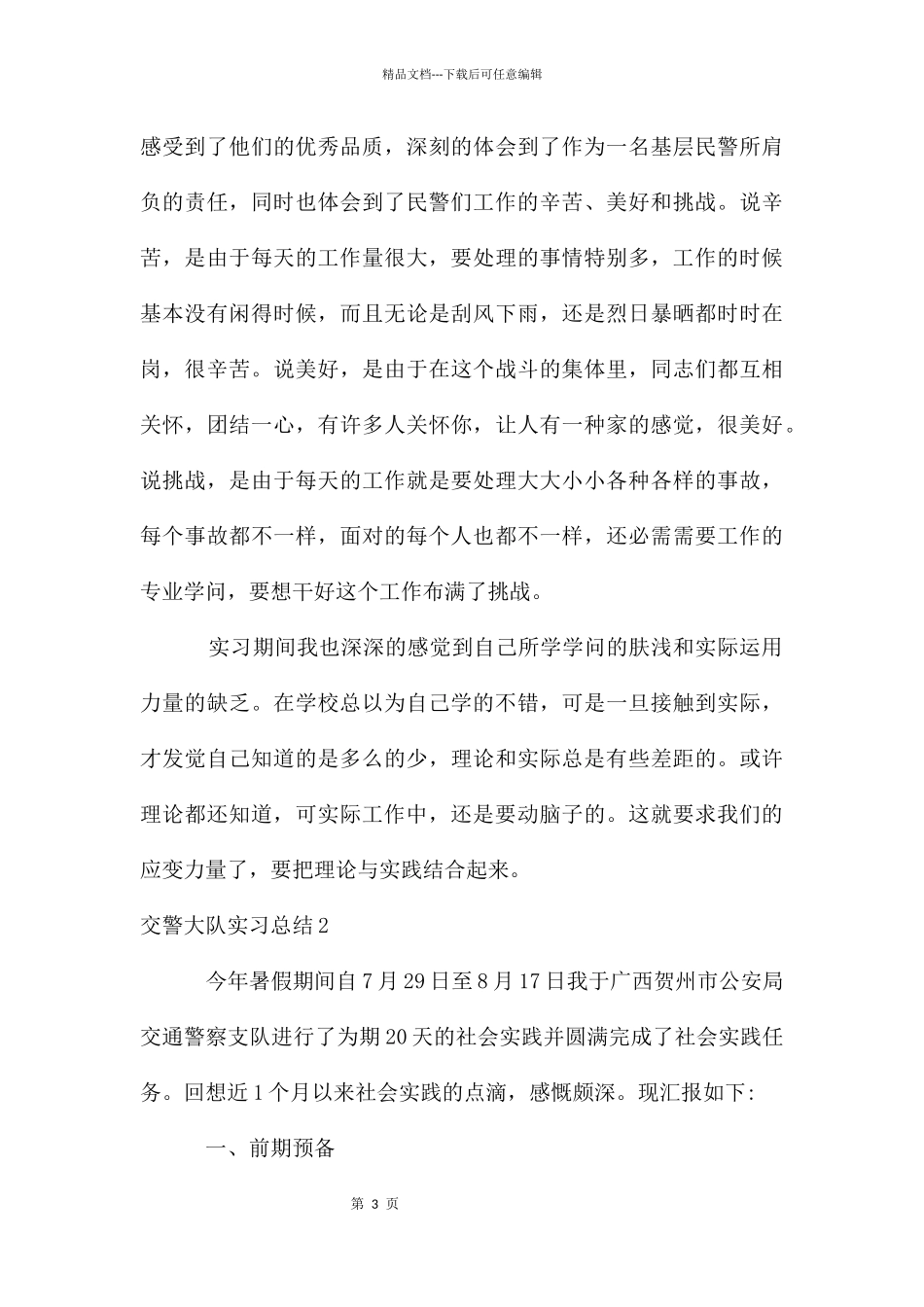 交警大队实习总结_第3页