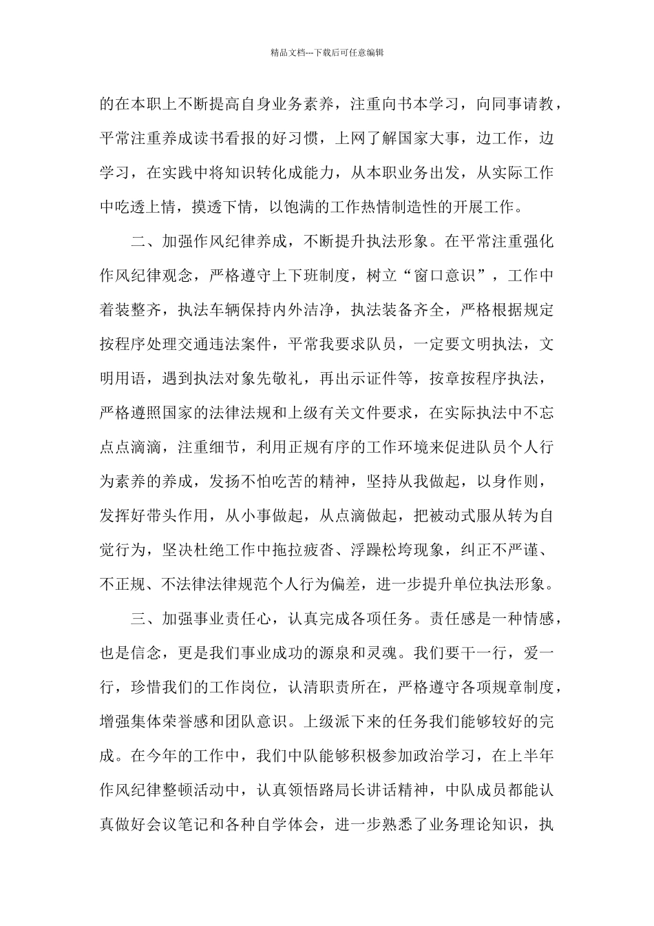 交通执法人员年终总结模板_第3页