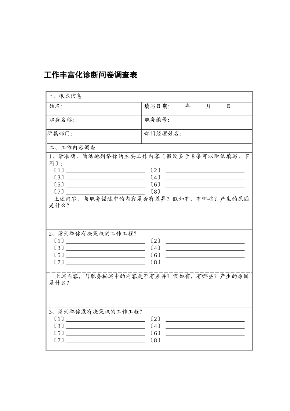 人力资源管理调查表_第1页