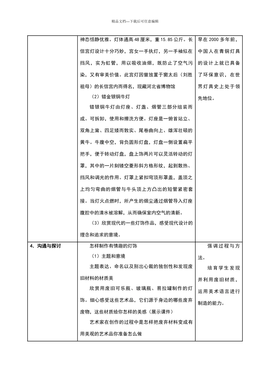 人教版-八年级美术-下册《漂亮的手工灯饰》教学设计实录教案_第3页