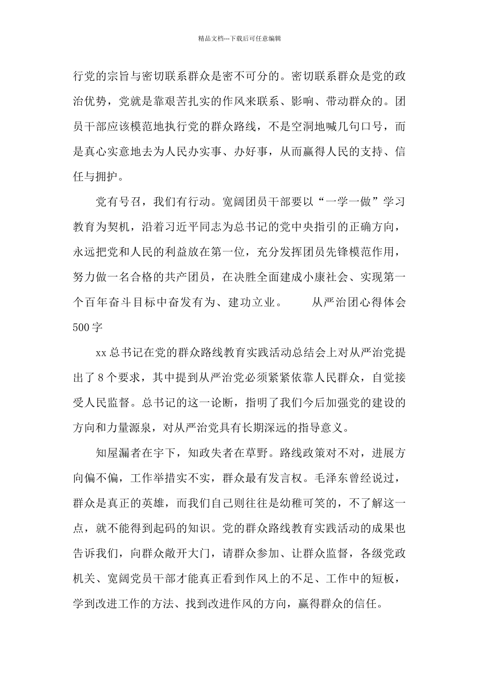 从严治团心得体会500字_第3页