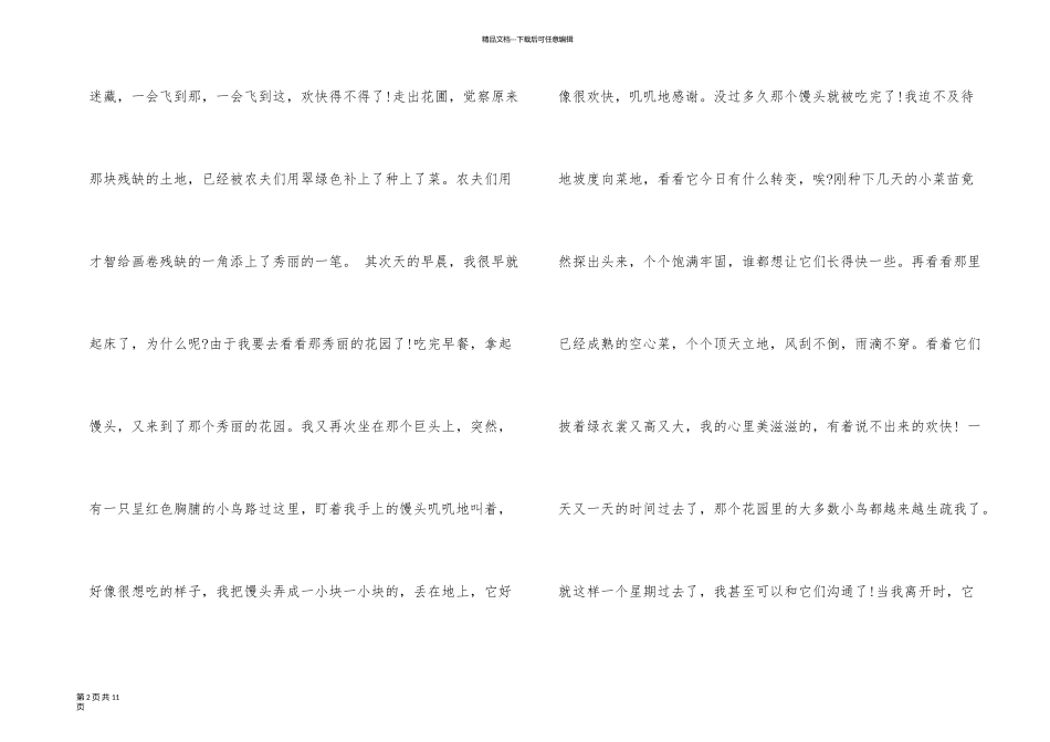 以花园为主题的小学四年级优秀500字_第2页