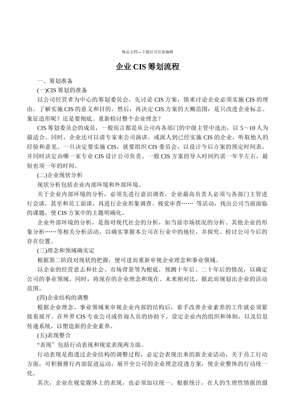 企业CIS策划流程_第1页