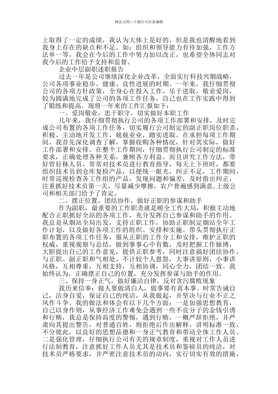 企业中层副职述职报告_第3页