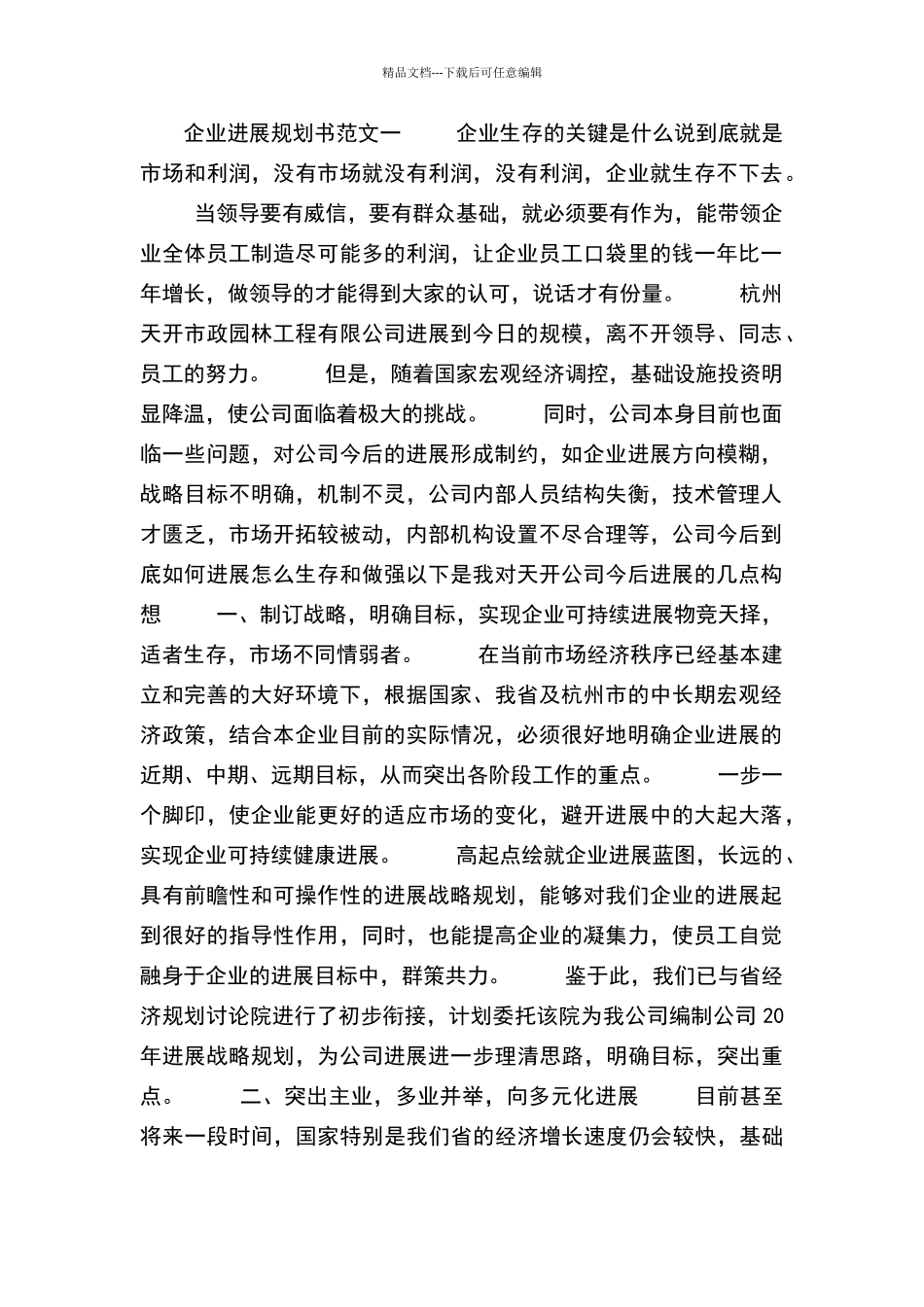 企业发展规划书范文_第1页