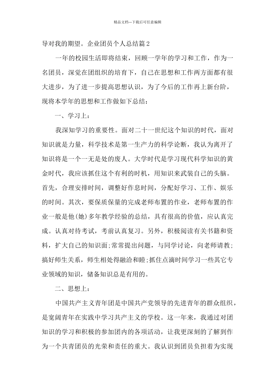 企业团员个人总结_第3页