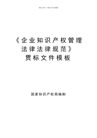 企业贯标文件模板