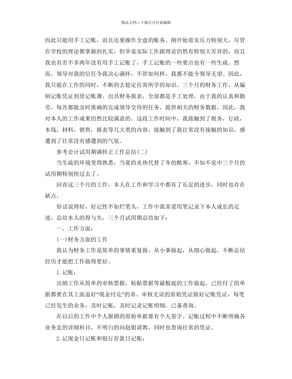 会计试用期满转正工作参考总结范文5篇_第2页
