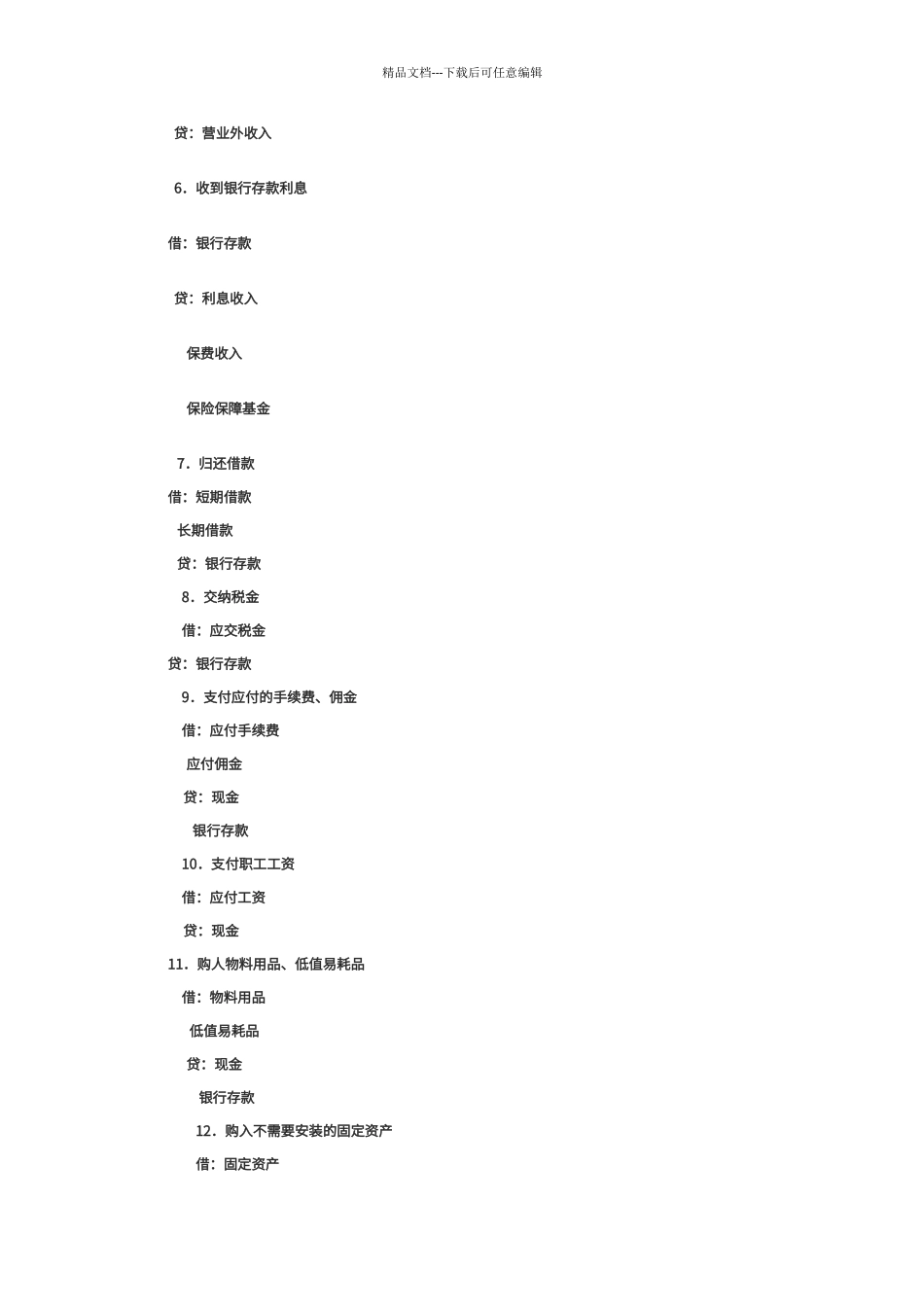 保险会计分录大全_第2页