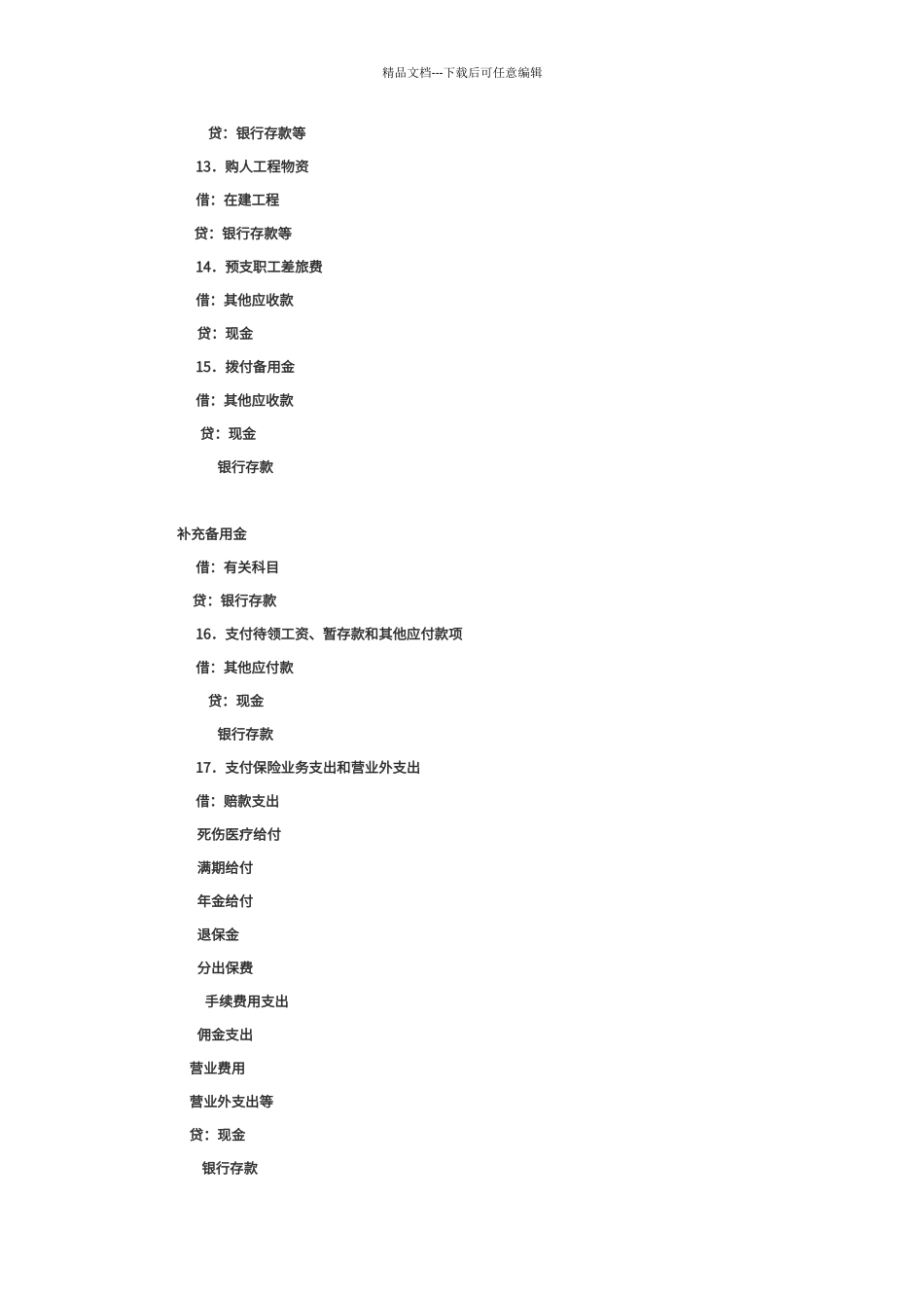 保险会计分录大全_第3页
