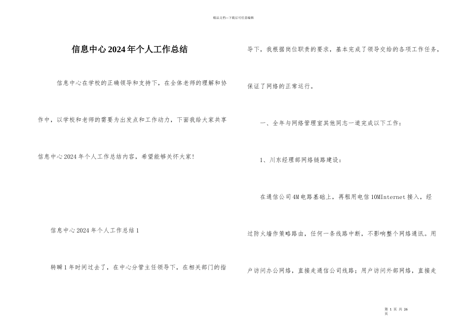 信息中心2024年个人工作总结_第1页