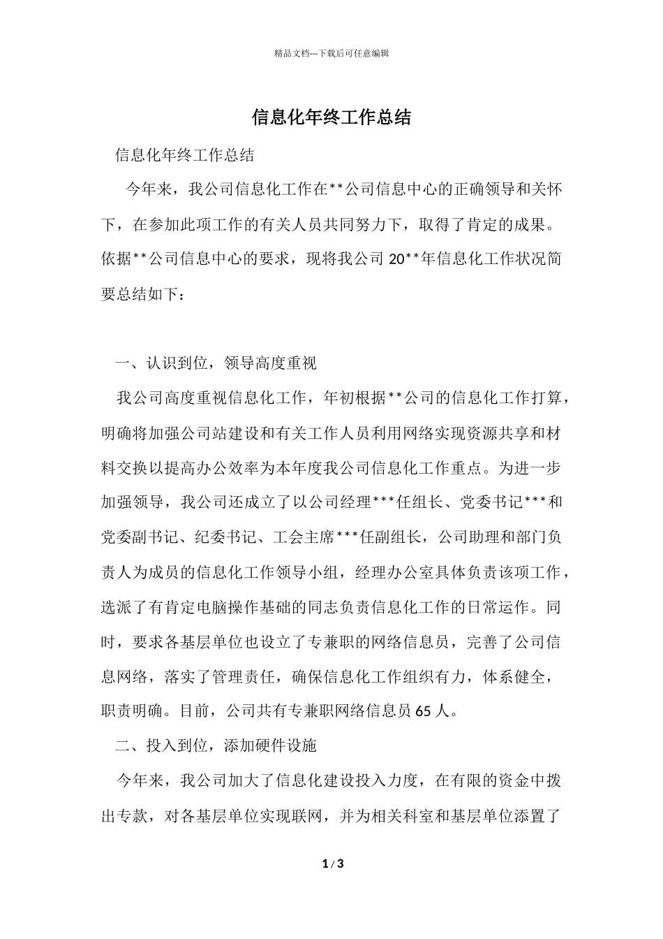 信息化年终工作总结_第1页