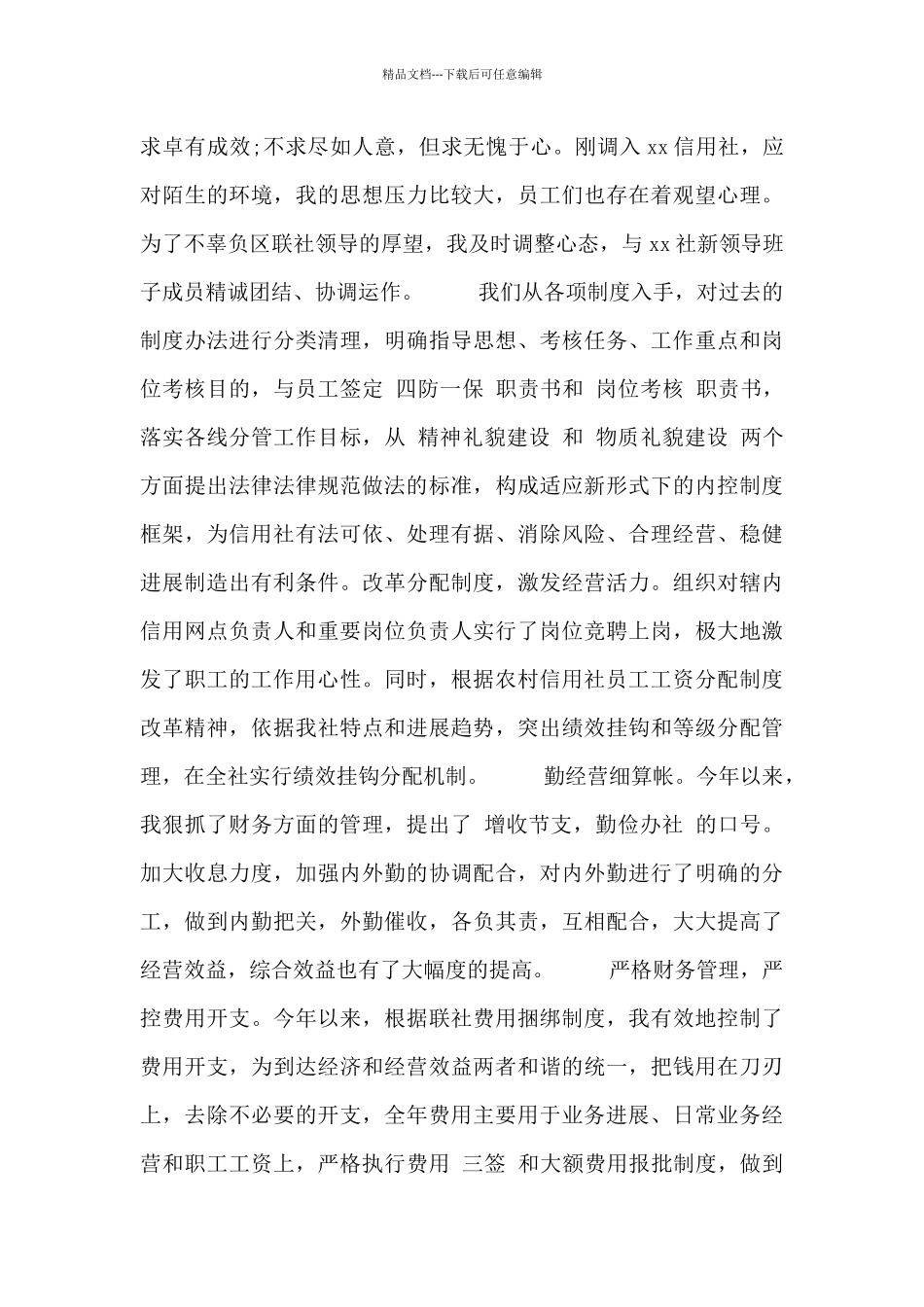 信用社年终主任工作总结报告四篇_第2页