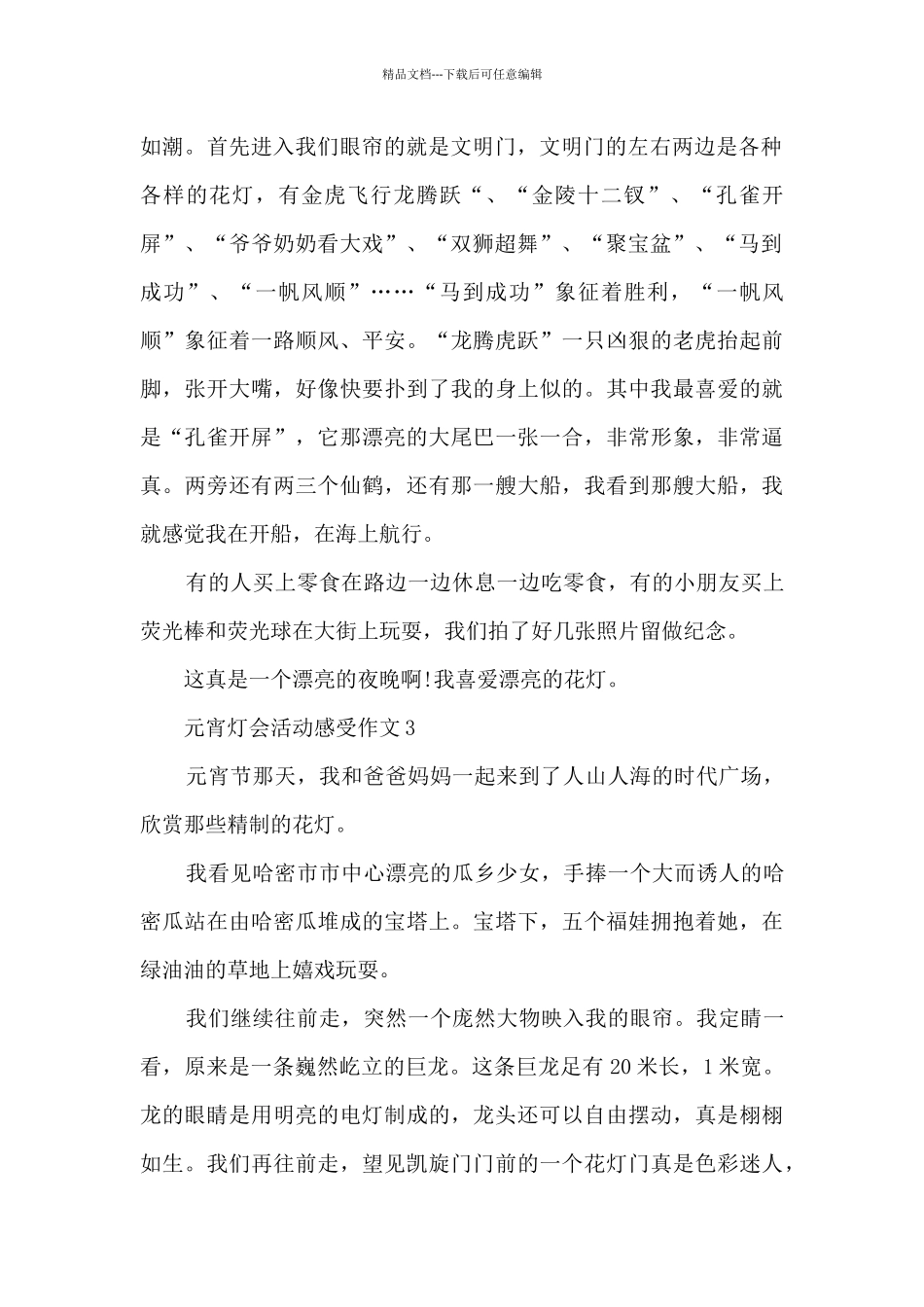 元宵灯会活动感受作文5篇_第2页