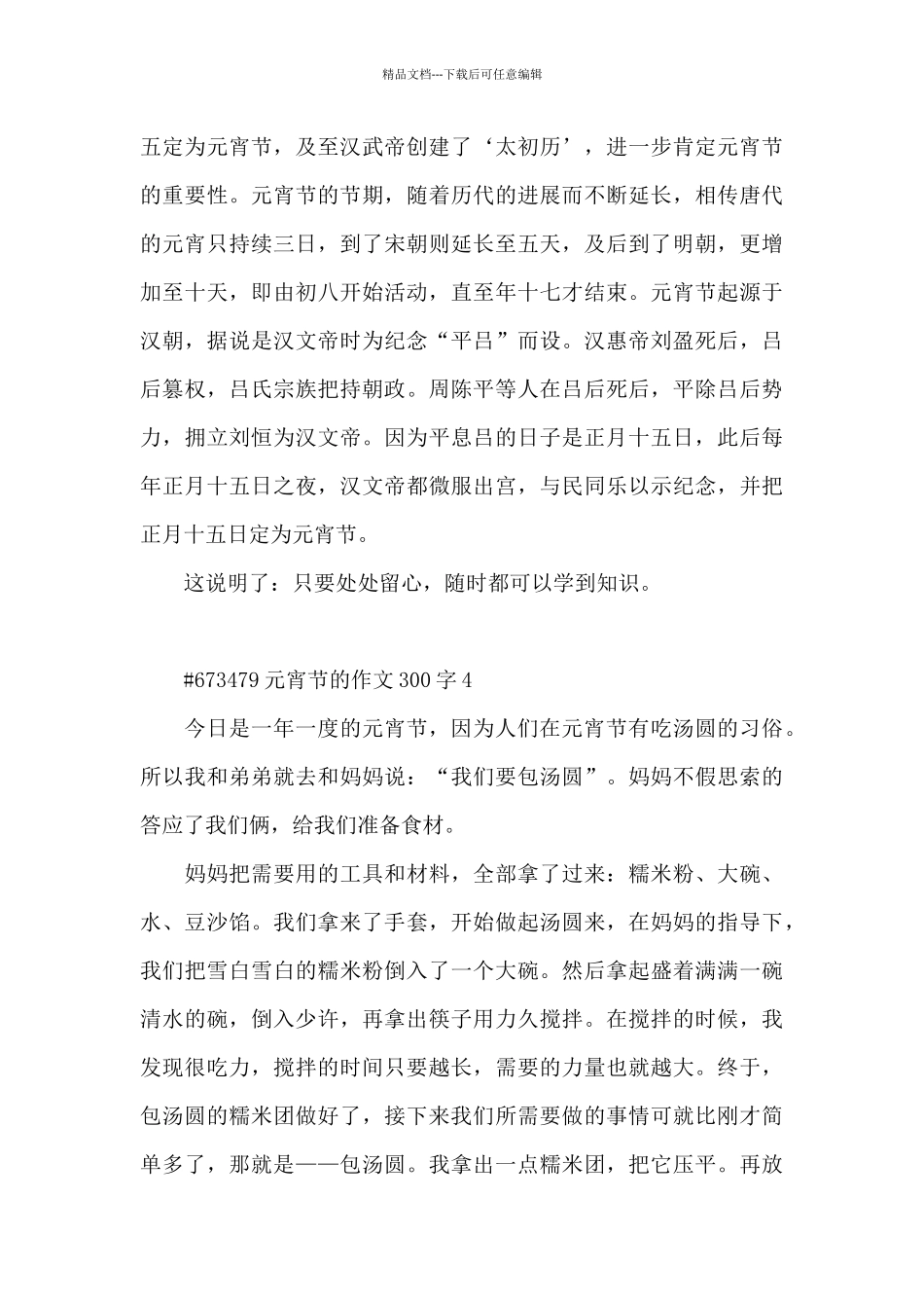 元宵节的作文300字6篇_第3页