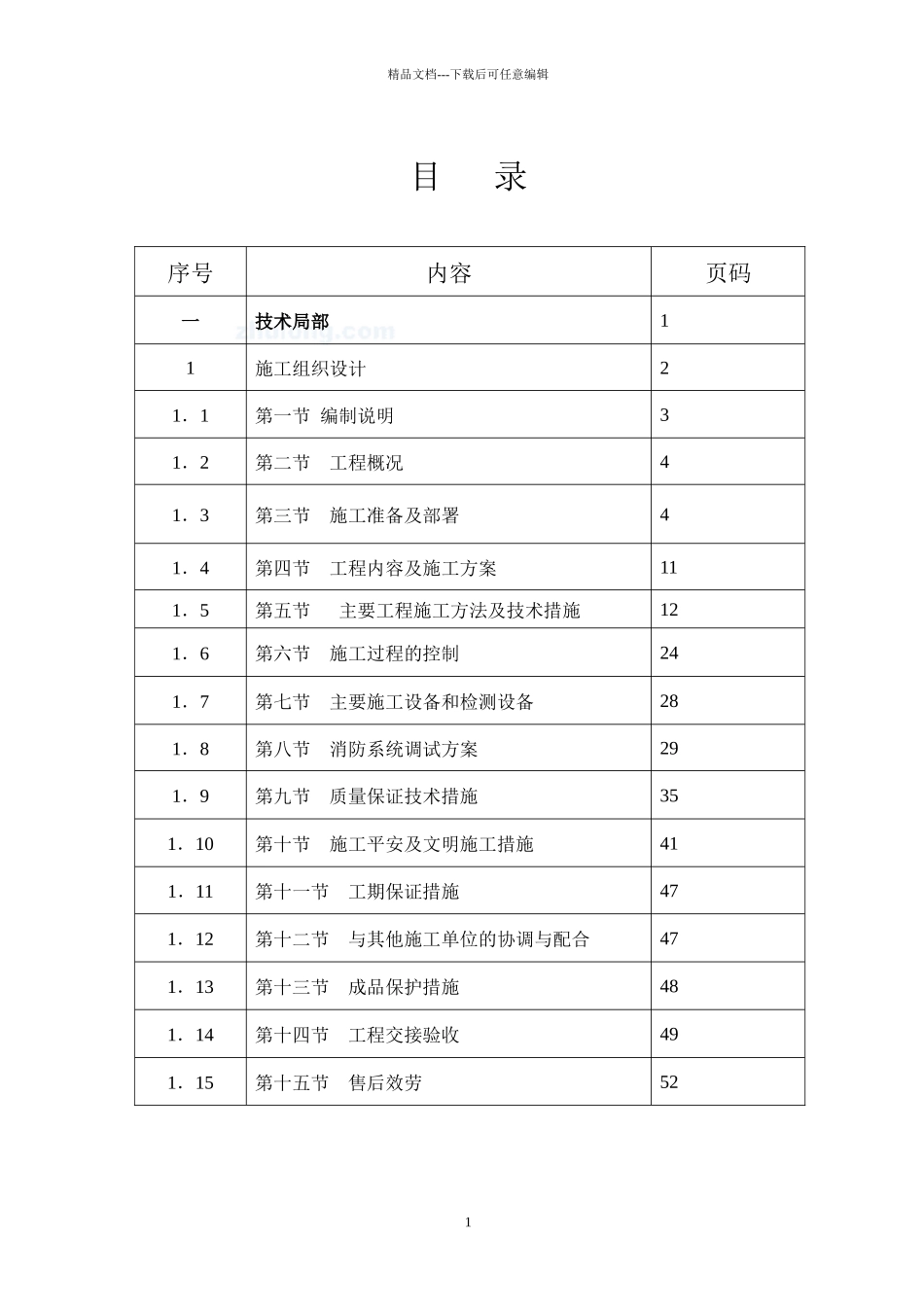元征研发中心办公楼消防工程施工组织设计_第1页
