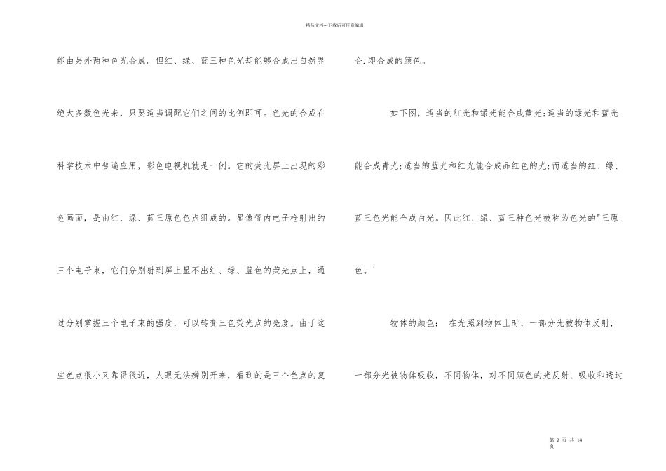 光的色散知识点总结_第2页