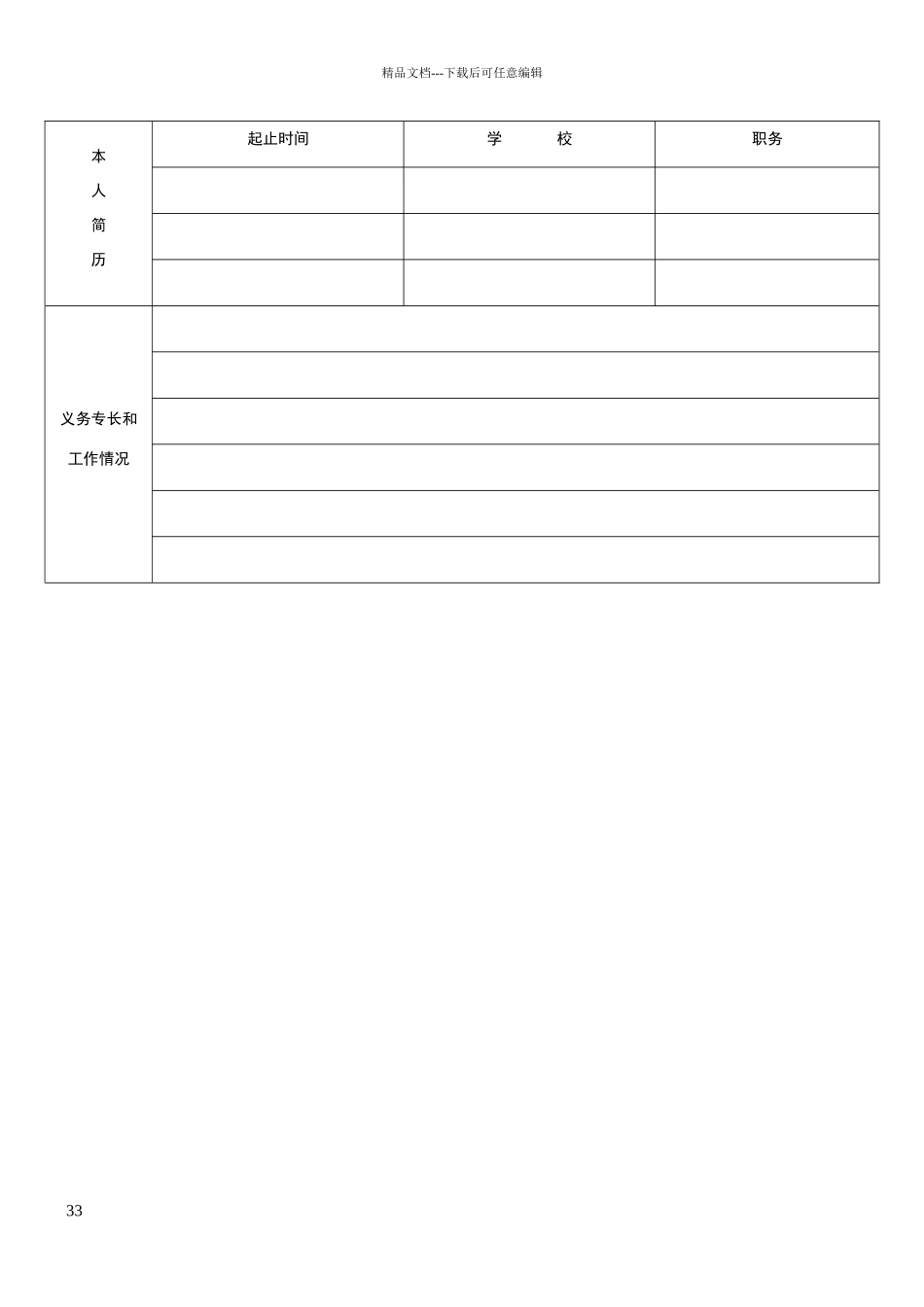 免费个人简历表格下载_第3页