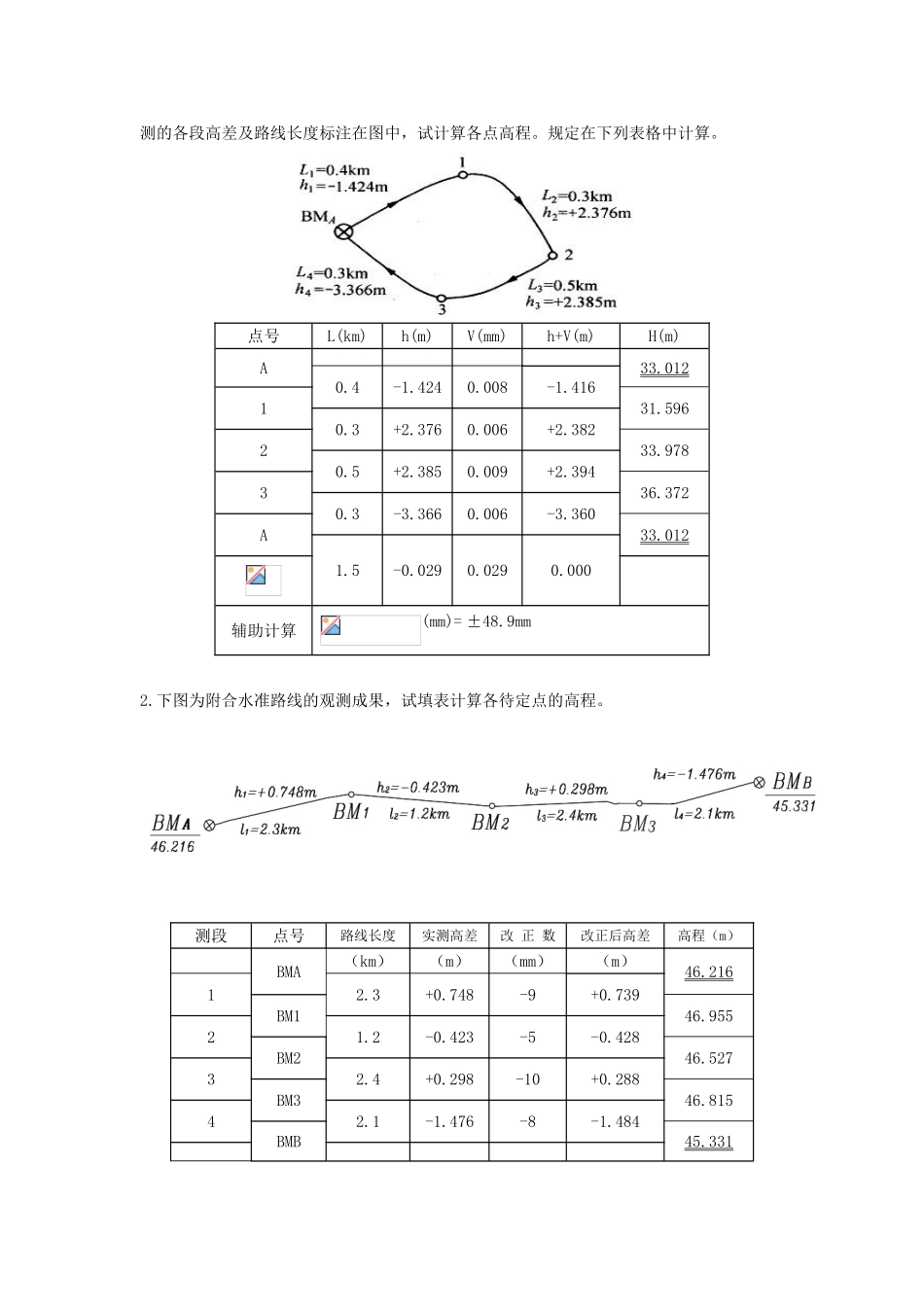 2025年江苏开放大学建筑测量行考作业二答案_第2页