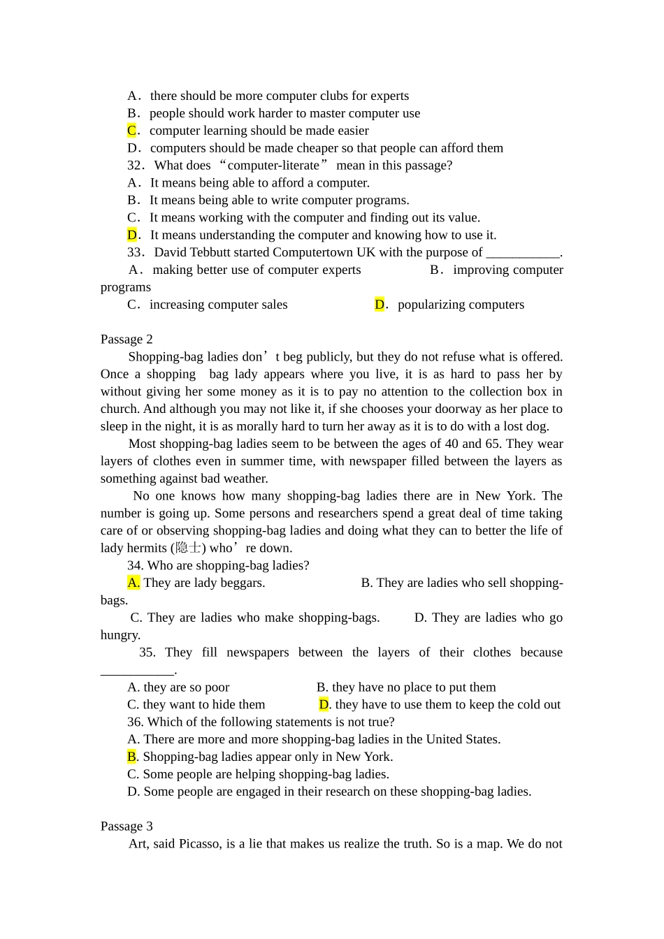 2025年1月全国高等教育自学考试电子商务英语试题答案_第3页