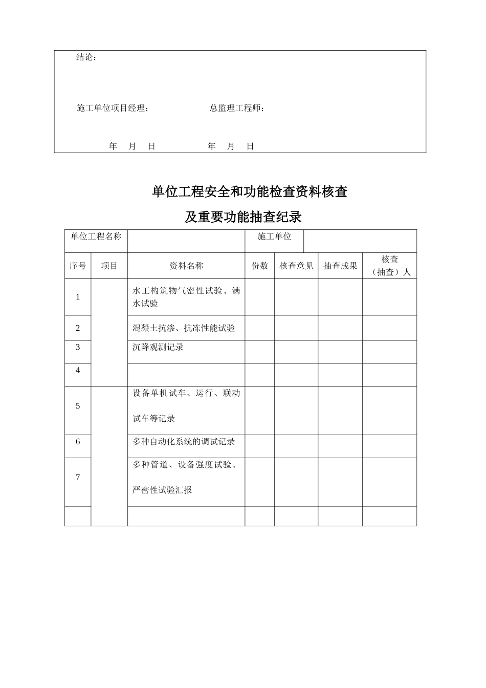 2025年城市污水处理厂工程质量验收记录表全套表格资料_第3页