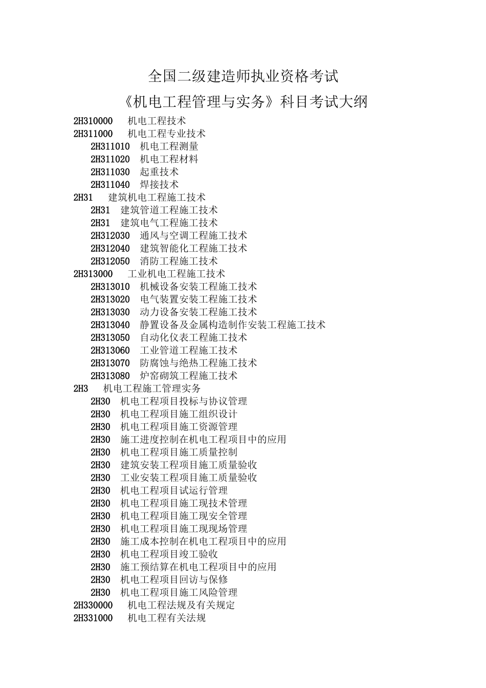 2025年二建机电考试大纲说课讲解_第2页