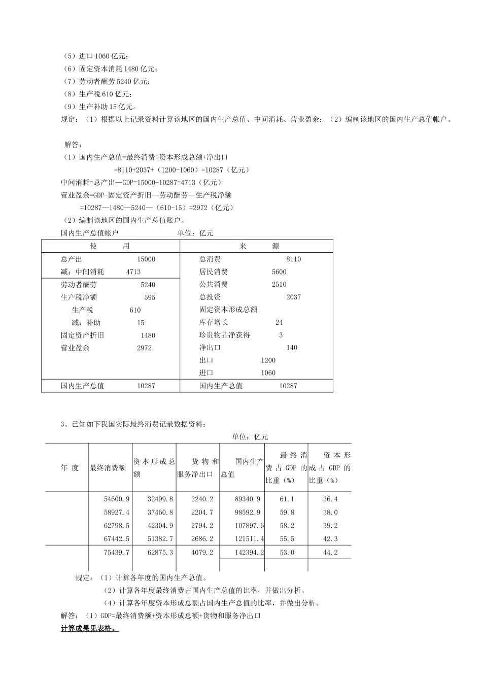 2025年电大会计学本科电大国民经济核算形成性考核册答案_第2页
