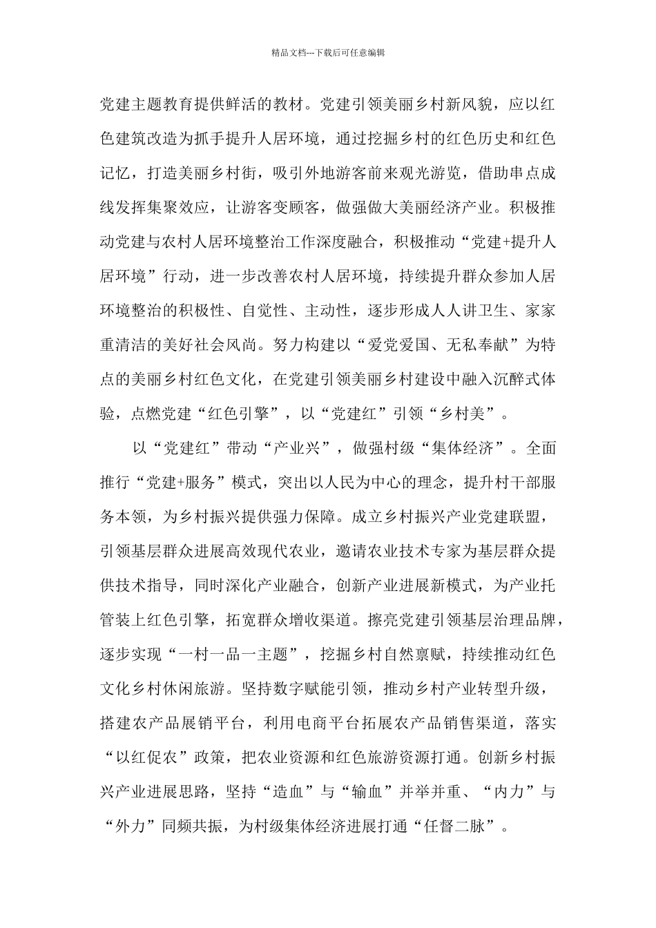 党建引领乡村振兴心得体会范文十九篇_第2页