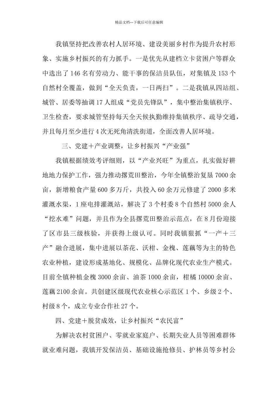 党建引领乡村振兴汇报发言范文_第2页