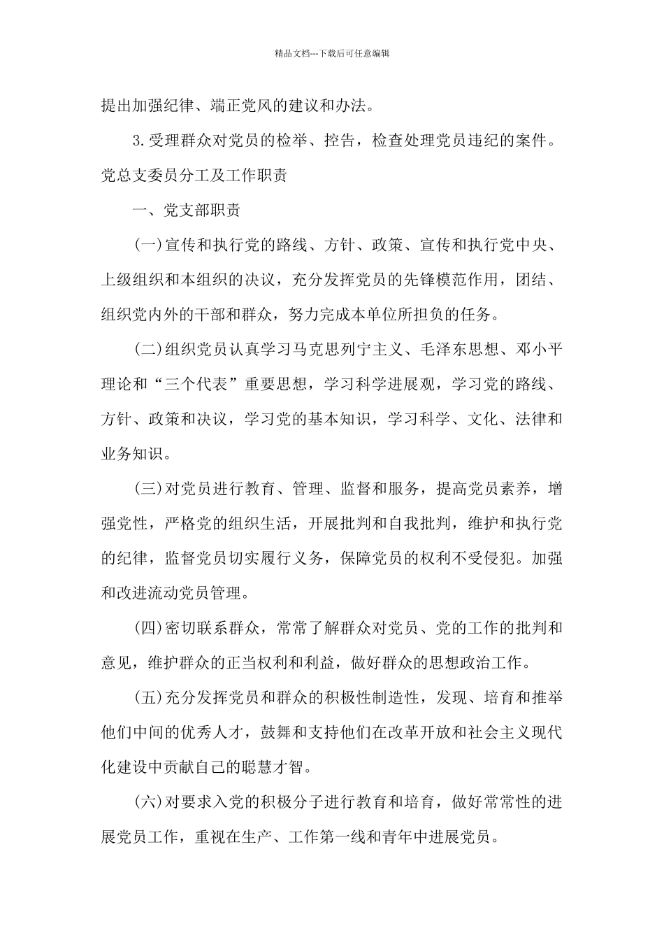 党总支委员分工及工作职责_第3页