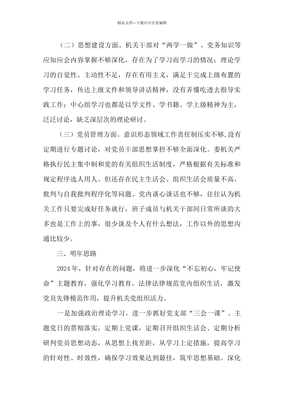 党支部书记2024年度述职报告_第3页